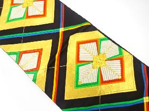 アンティーク　菱に若松模様織り出し袋帯（着用可）